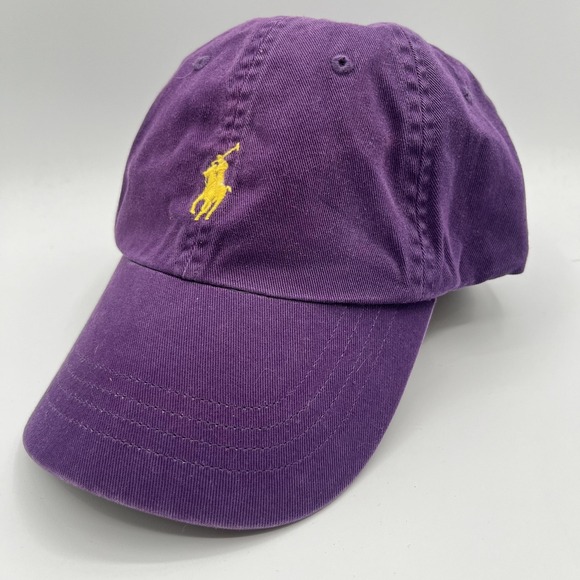 Polo Ralph Lauren Other - Polo Ralph Lauren Hat Cap Strap Back One Size Purple Pony Logo Embroidered